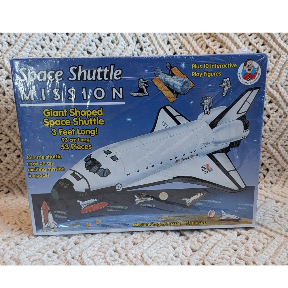 Frank Schaffer Space Shuttle Mission Giant Shaped Floor Puzzle 3ft Long 1996 NEW